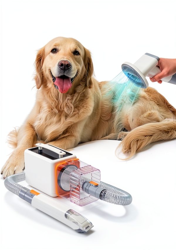 Erinnyees Dog Vacuum Grooming Kit 15000Pa Pet Hair Remover-4