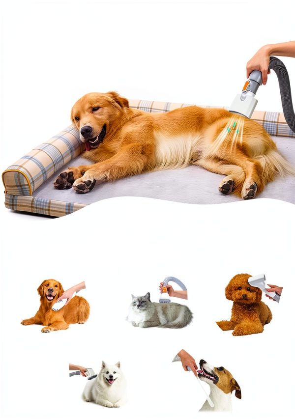 Erinnyees Dog Vacuum Grooming Kit 15000Pa Pet Hair Remover-6