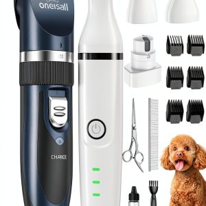 Oneisall Dog Grooming Clippers Rechargeable Kit for Small-0
