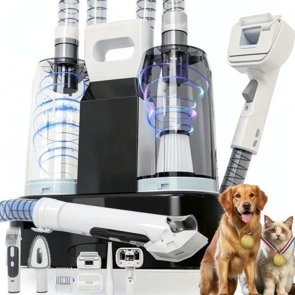 FOTING Dog Grooming Vacuum Dryer 6 in 1 Kit Low Noise-0
