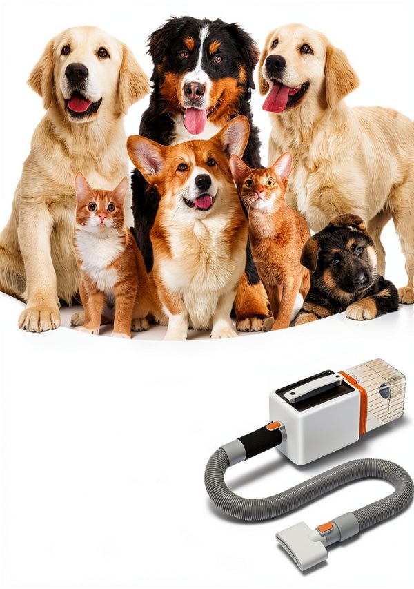 Erinnyees Dog Vacuum Grooming Kit 15000Pa Pet Hair Remover-7