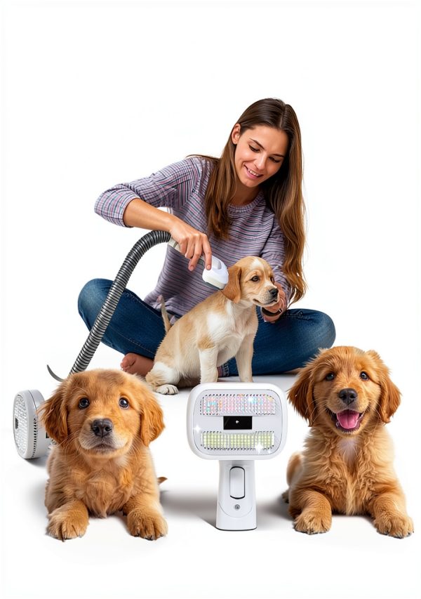 FOTING Dog Grooming Vacuum Dryer 6 in 1 Kit Low Noise-2