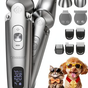 Oneisall Dog Grooming Clippers Low Noise Ceramic Blades-0