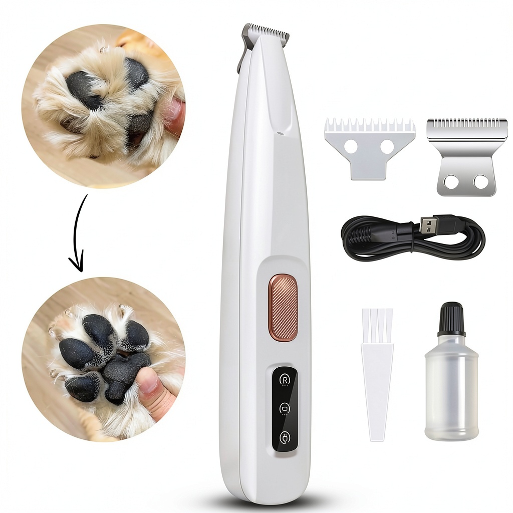 Liucocotos dog paw trimmer in use on a pet's paw