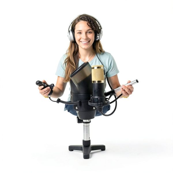 CofeLife BM-800 Condenser Microphone Gold Stand-4