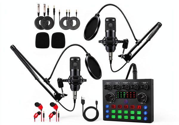 ALPOWL Condenser Microphone Black Metal Handheld-0