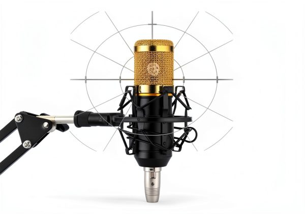 CofeLife BM-800 Condenser Microphone Gold Stand-1
