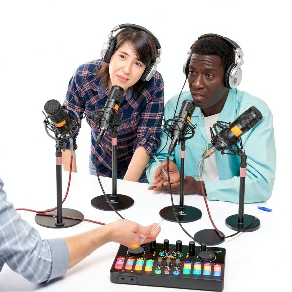 Podcast Microphone Bundle SquarockTek 4 Channel-6