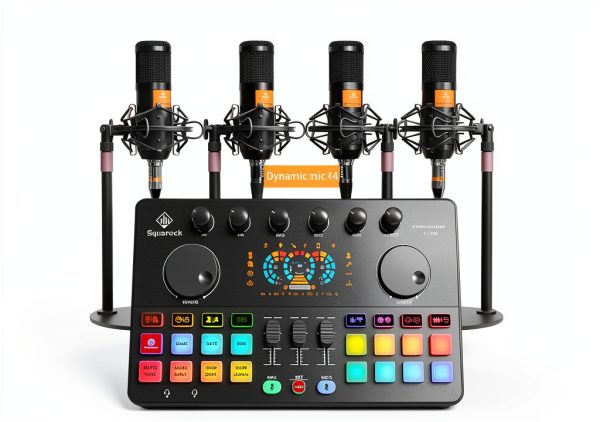 Podcast Microphone Bundle SquarockTek 4 Channel-0