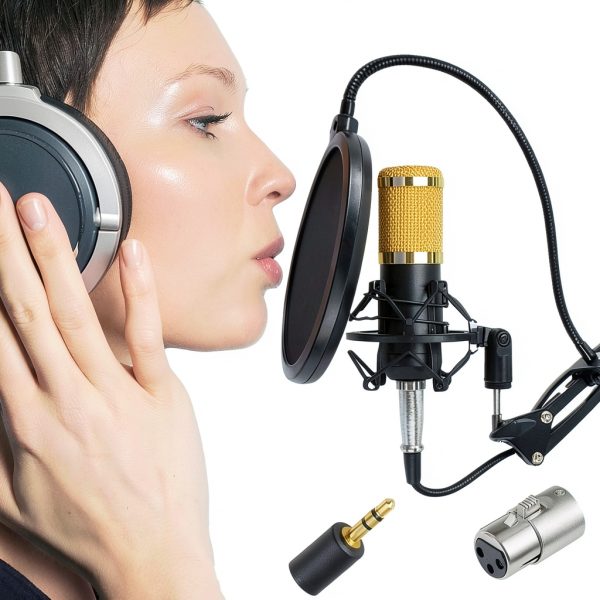 CofeLife BM-800 Condenser Microphone Gold Stand-7