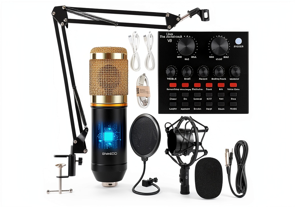 BM-800 microphone setup on a gaming desk