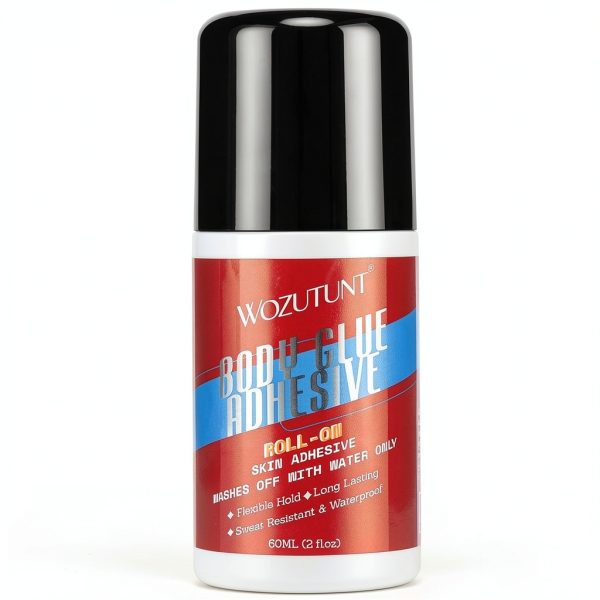 Body Adhesive Roll-On for Skin & Clothing - Sweat Resistant, Water Wash Off Body Glue | Fashion Adhesive for Dancers, Sock, Stocking, Leotards, Bras, Wigs, Costumes, Non Toxic Liquid Skin Glue(2fl oz)-0