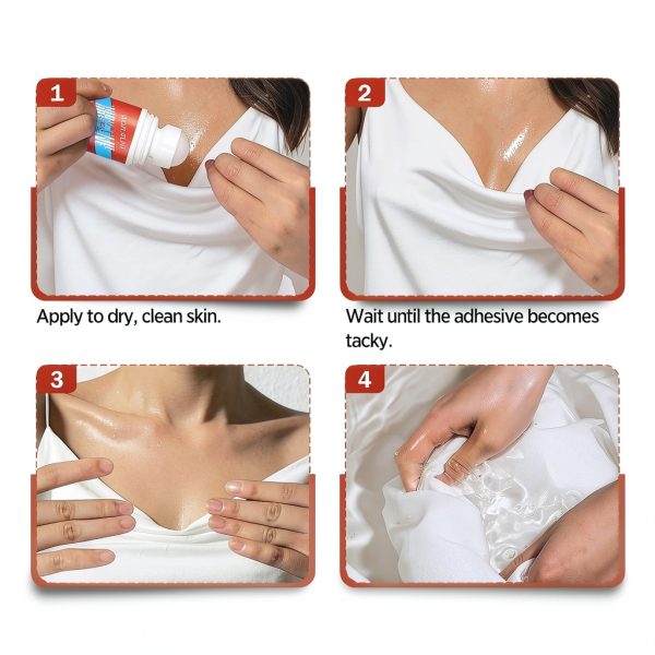 Body Adhesive Roll-On for Skin & Clothing - Sweat Resistant, Water Wash Off Body Glue | Fashion Adhesive for Dancers, Sock, Stocking, Leotards, Bras, Wigs, Costumes, Non Toxic Liquid Skin Glue(2fl oz)-5
